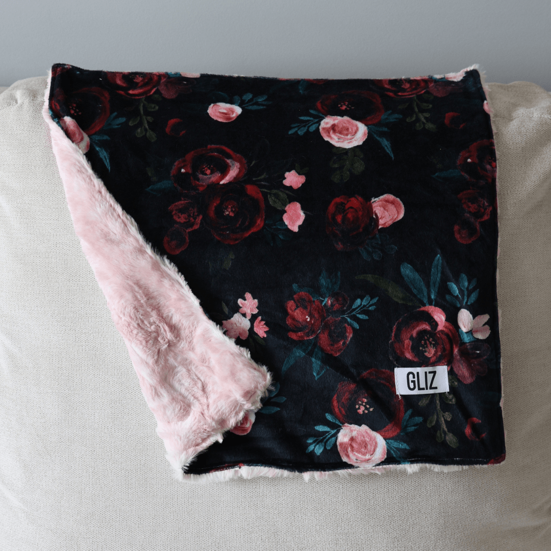 Blankets - Dark Floral - Gliz Design