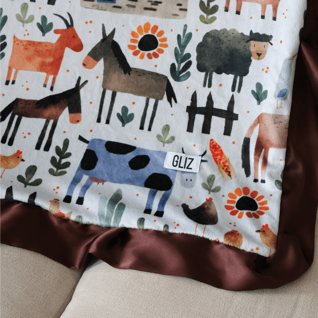 Blankets - Watercolour Barnyard - Gliz Design