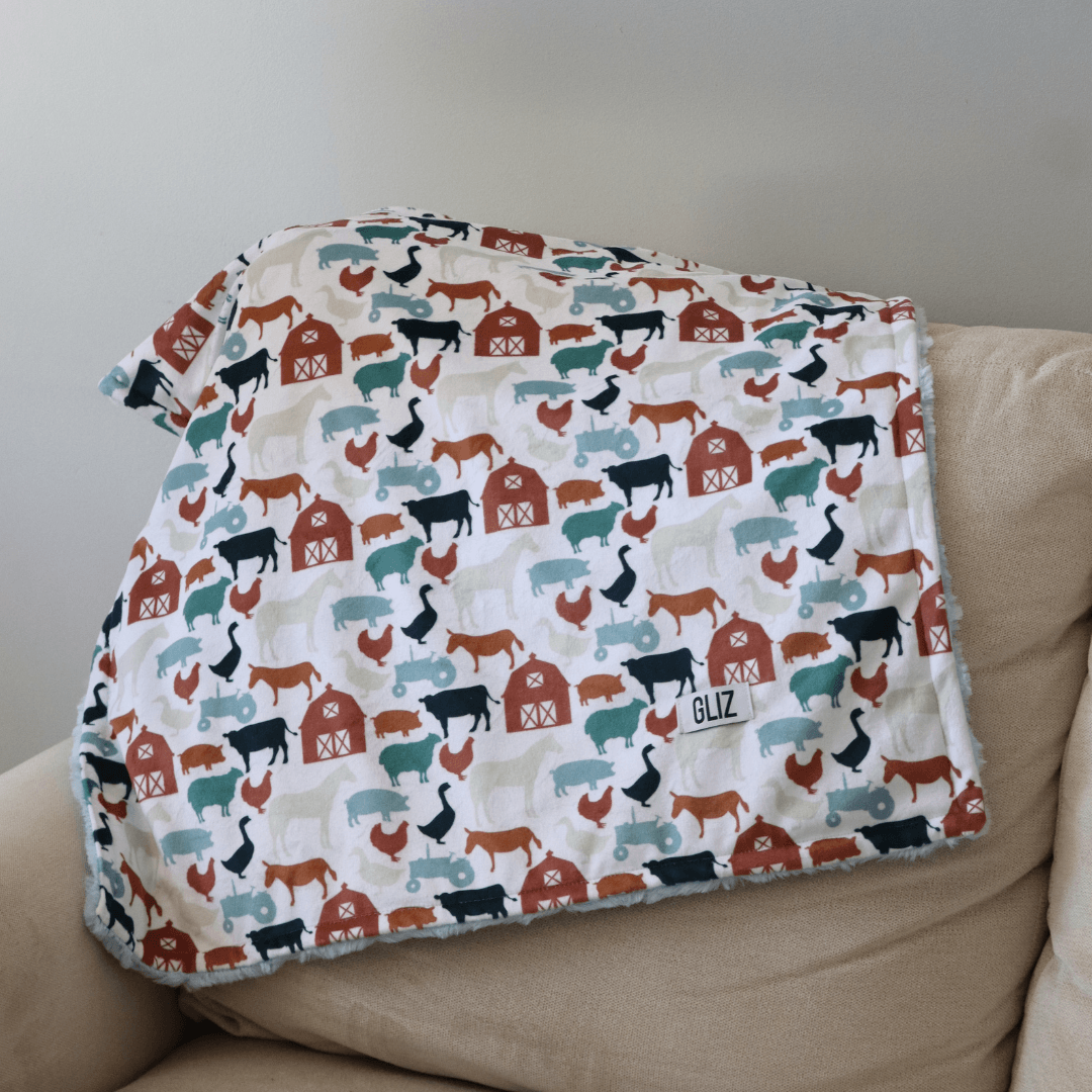 Gliz Design CA Blankets Small Farm Animals