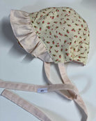 Ruffle Bonnet - Pink and Tiny Florals - Gliz Design